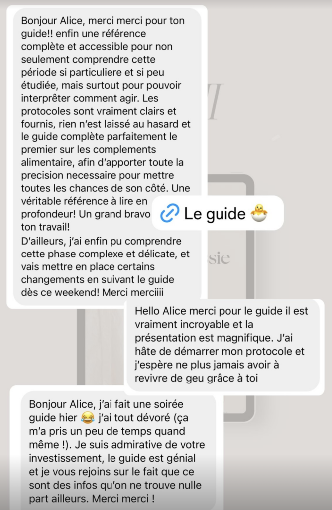 GUIDE II : Nidation réussie