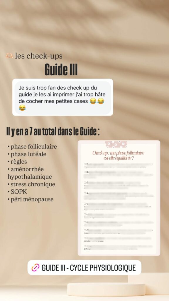 GUIDE III : Cycle physiologique